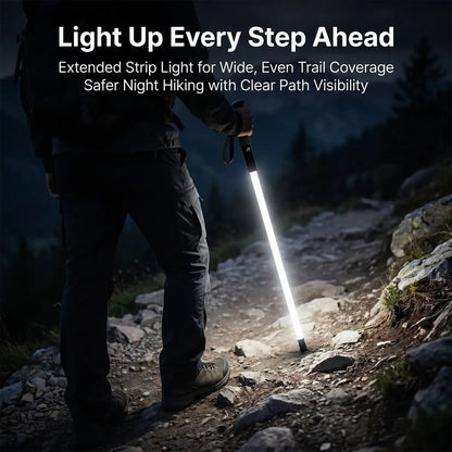 Laser Saber LED Trekking Poles, Waterproof Aluminum Hiking Sticks for Night Camping & Survival