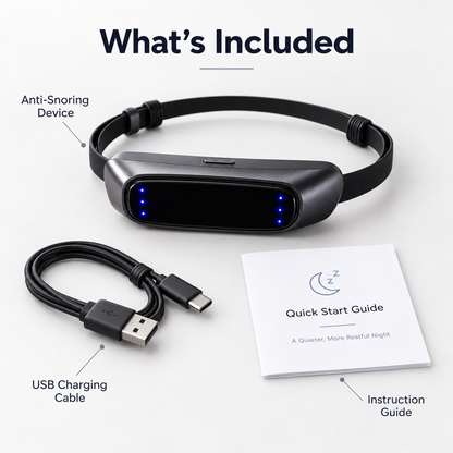 🌃Sleep Without Interruptions🌙 Smart Anti-Snoring Device for Quieter Nights