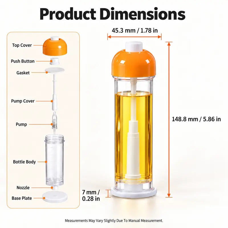 🍳 Refillable Olive Oil Sprayer – Fine Mist Cooking Oil Spray Bottle ✨