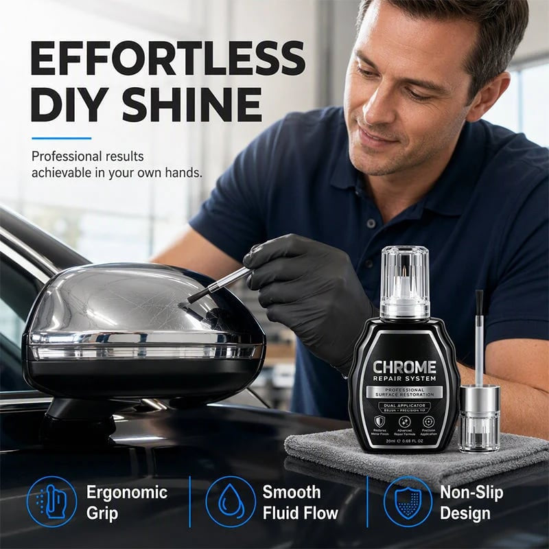 Chrome Repair Liquid ✨, Metal Surface Touch-Up for Car Trim & Hardware