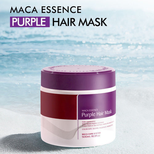 💜Maca Energy Purple Hair Mask eliminates brassy & yellow tones for blonde, silver & grey highlights.