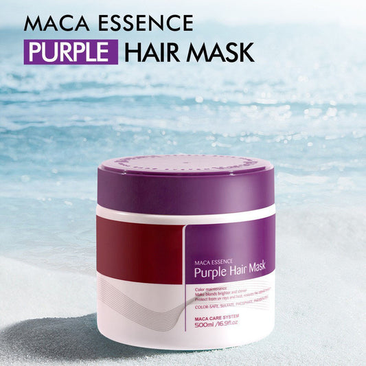 💜Maca Energy Purple Hair Mask eliminates brassy & yellow tones for blonde, silver & grey highlights.