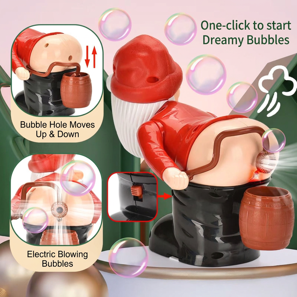 🎅 Bubble Blowing Santa – Musical & Light-Up Automatic Bubble Machine for Kids