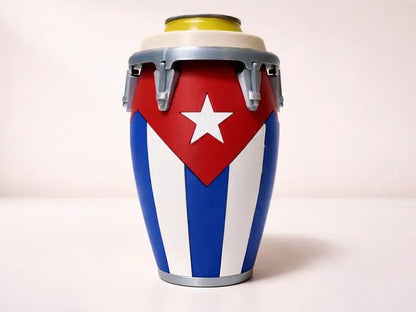 Conga-Style Can Holder: Celebrate Caribbean Pride Sip by Sip