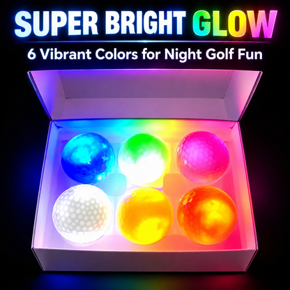 ✨⛳Christmas Glow Golf Balls – 6-Pack LED Night Golf Set