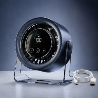 Turbo Cooling Desk Fan: Airflow Day and Night