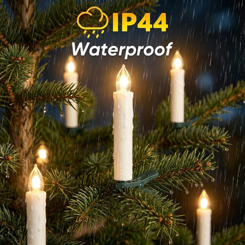 🕯️LED Flameless Candle Clip Lights with Remote, 10 Pack, Timer & Dimmable
