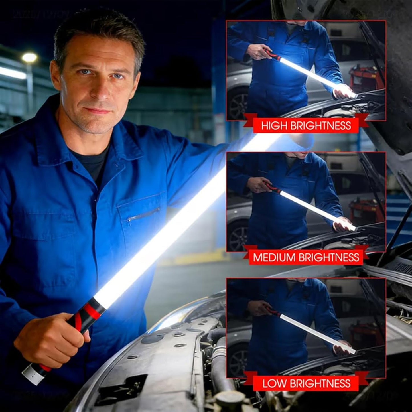 Flexible LED Flashlight Stick – 29" Bendable Work Light
