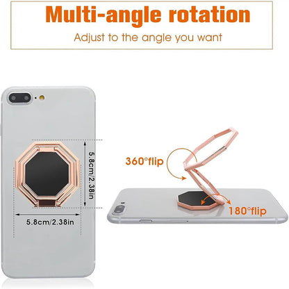 📱 360° Rotating Phone Ring Holder – Metal Finger Grip & Foldable Kickstand