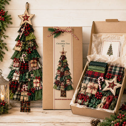 🎄DIY Oversized Patchwork Christmas Tree Door Hanging Kit