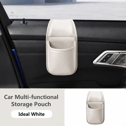 🚗 Leather Car Door Storage Organizer – Space-Saving Pocket for Phones, Keys & Daily Essentials