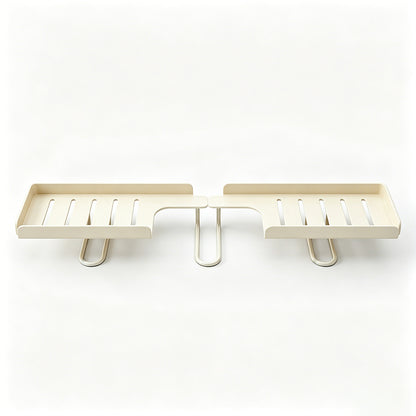 No-Drill Folding Bathroom Sink Storage Rack – Faucet-Mounted Organizer for Cosmetics & Toiletries
