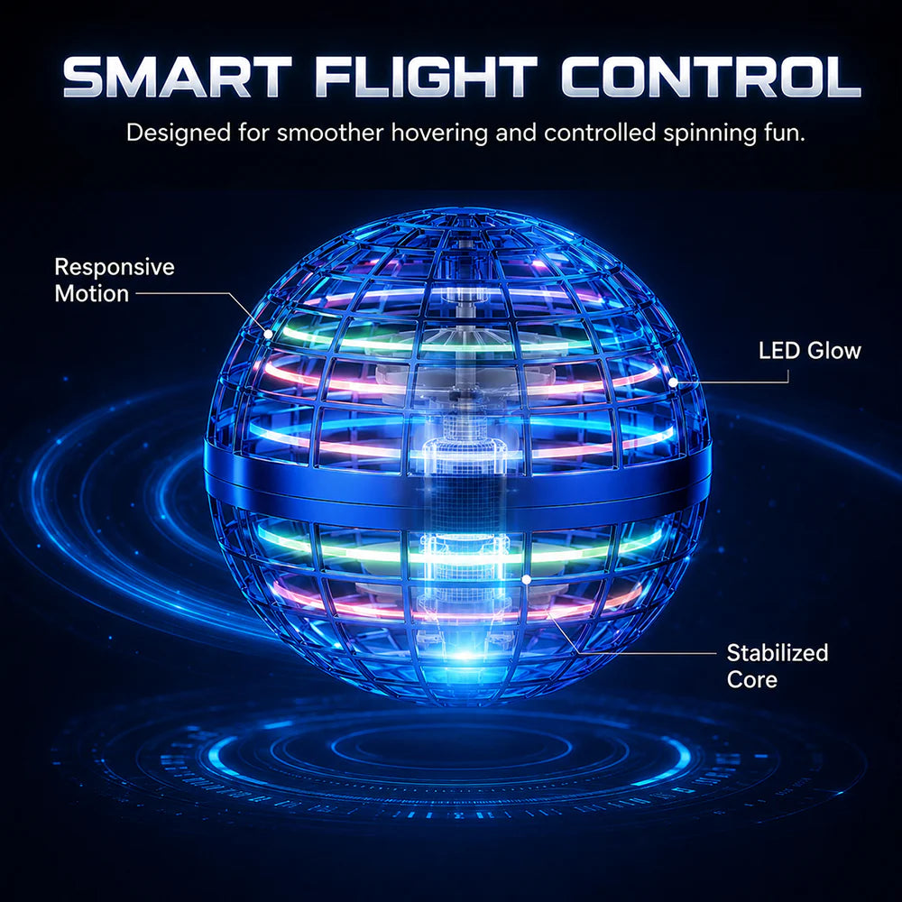 🔥LED Flying Orb – Toss, Hover, Return