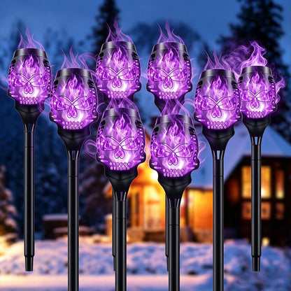 Halloween Solar Skull Flame Lights