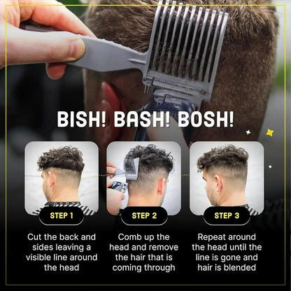 ✂️ 4-Piece Self Haircut Fade Guide Kit – Clean Cuts Made Easy