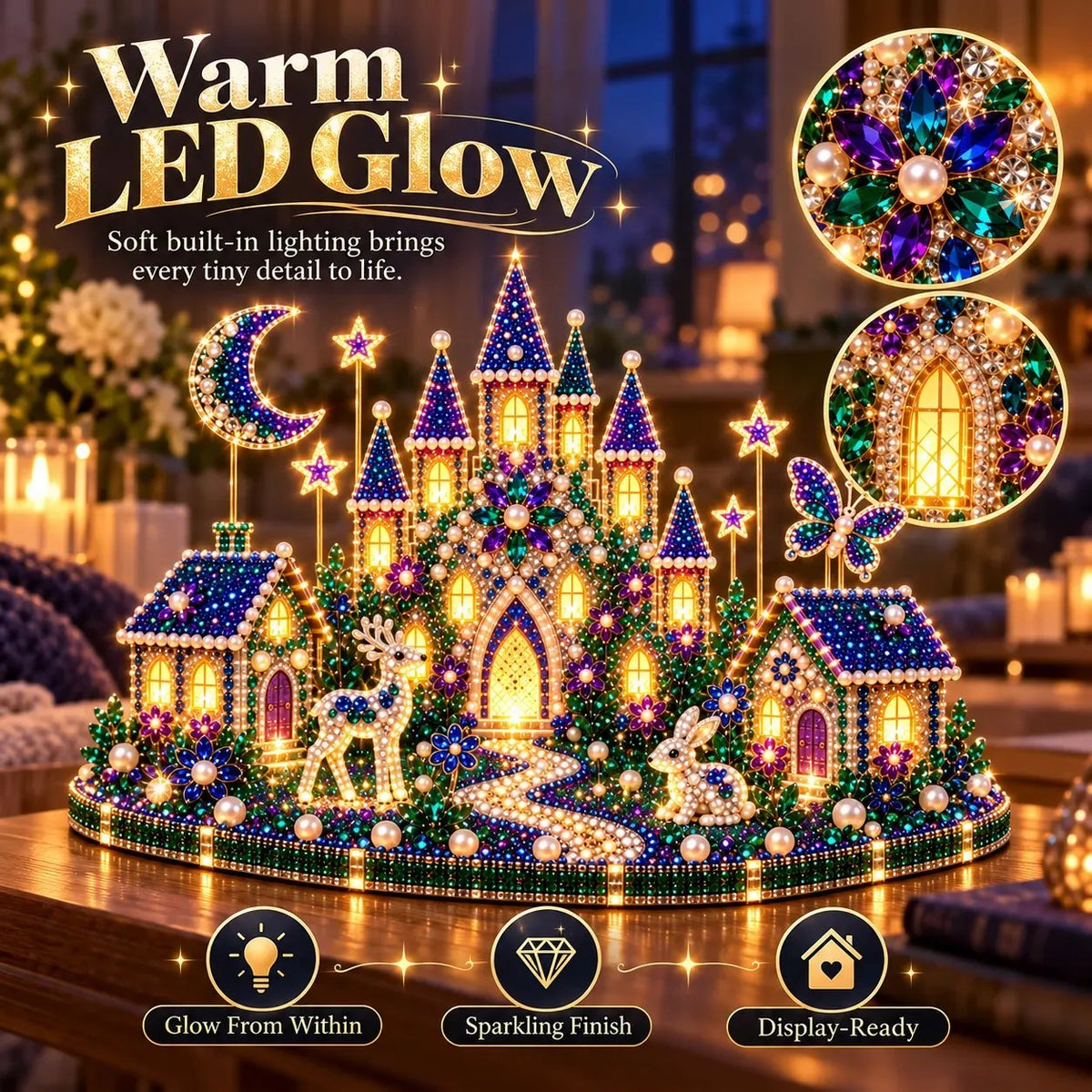 💎✨DIY Crystal Art Kit with LED Lighting – Sparkling Miniature Scenes to Create Yourself