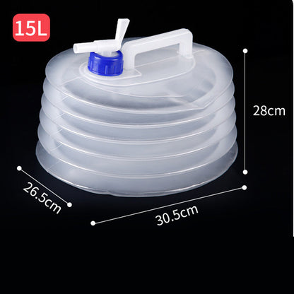 Space-Saving Foldable Water Vessel with Dispensing Spigot