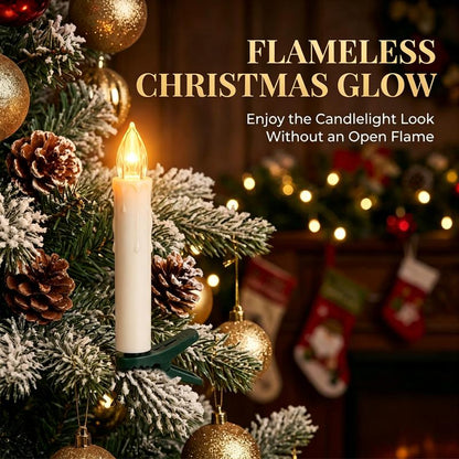 🕯️LED Flameless Candle Clip Lights with Remote, 10 Pack, Timer & Dimmable