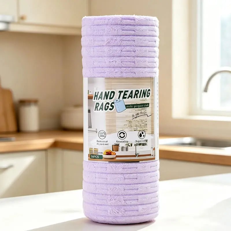 🧽Tearable Reusable Cleaning Cloth Roll – Washable Absorbent Towels for Kitchen & Home