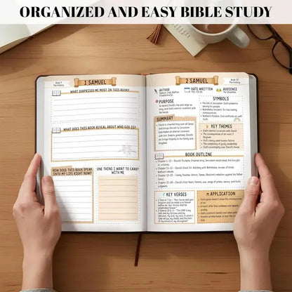 📖 66-Page Bible Study Journal – Guided Scripture, Notes & Reflection