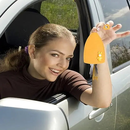 Cute Cartoon Pull-Out Key Case with Quick-Access Loop