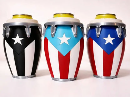 Conga-Style Can Holder: Celebrate Caribbean Pride Sip by Sip