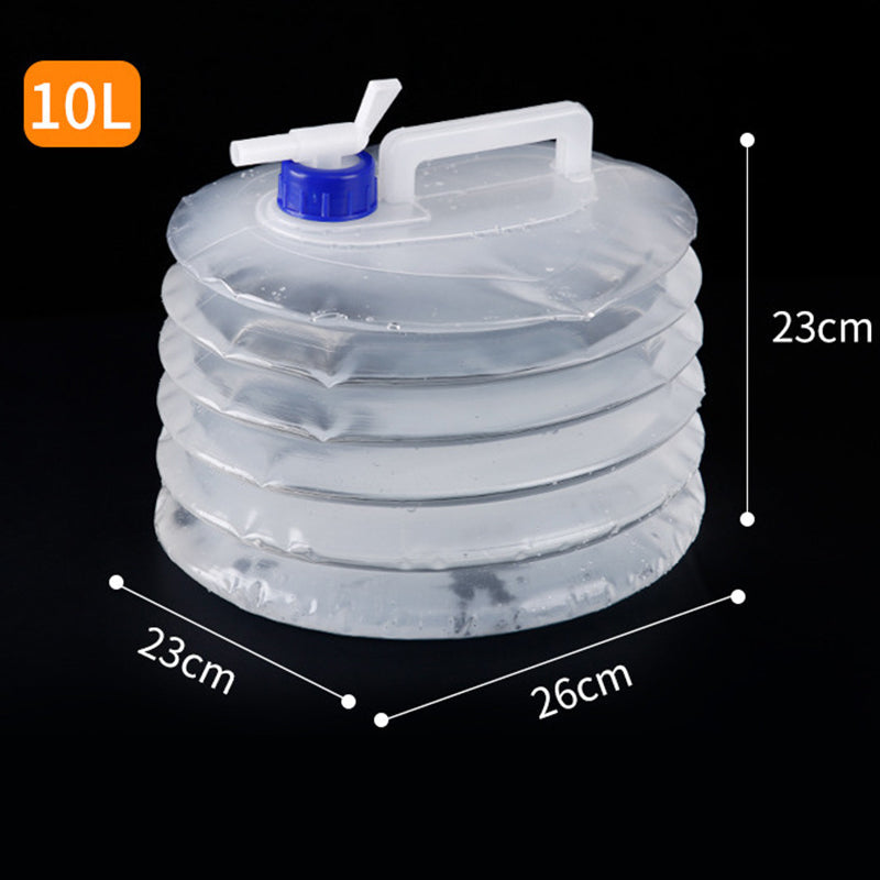 Space-Saving Foldable Water Vessel with Dispensing Spigot