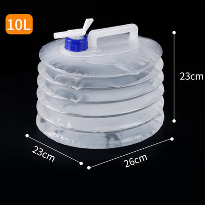 Space-Saving Foldable Water Vessel with Dispensing Spigot