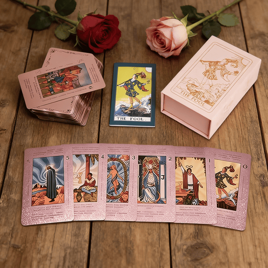 Rose Gold Tarot Cards with Guide Book