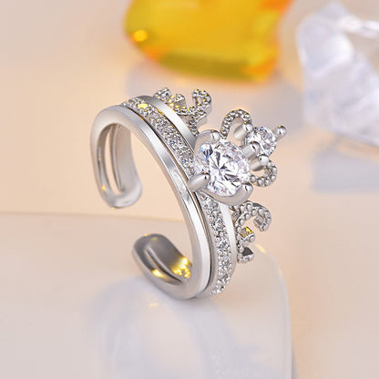 Detachable two-piece crown ring