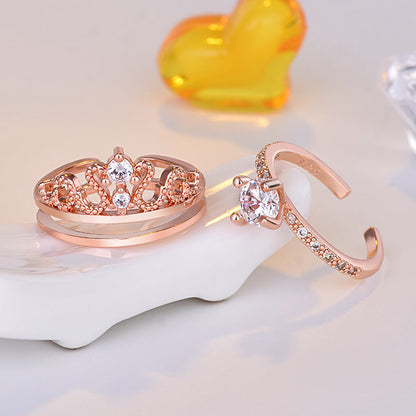 Detachable two-piece crown ring