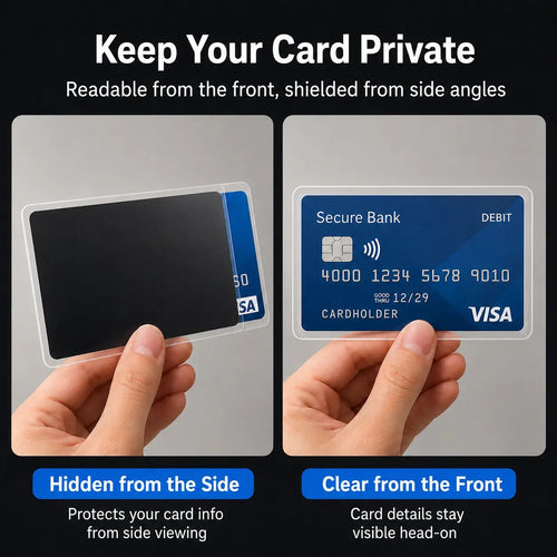 🛡️ Anti-Spy Privacy Card Sleeve – Transparent Protective Card Holder