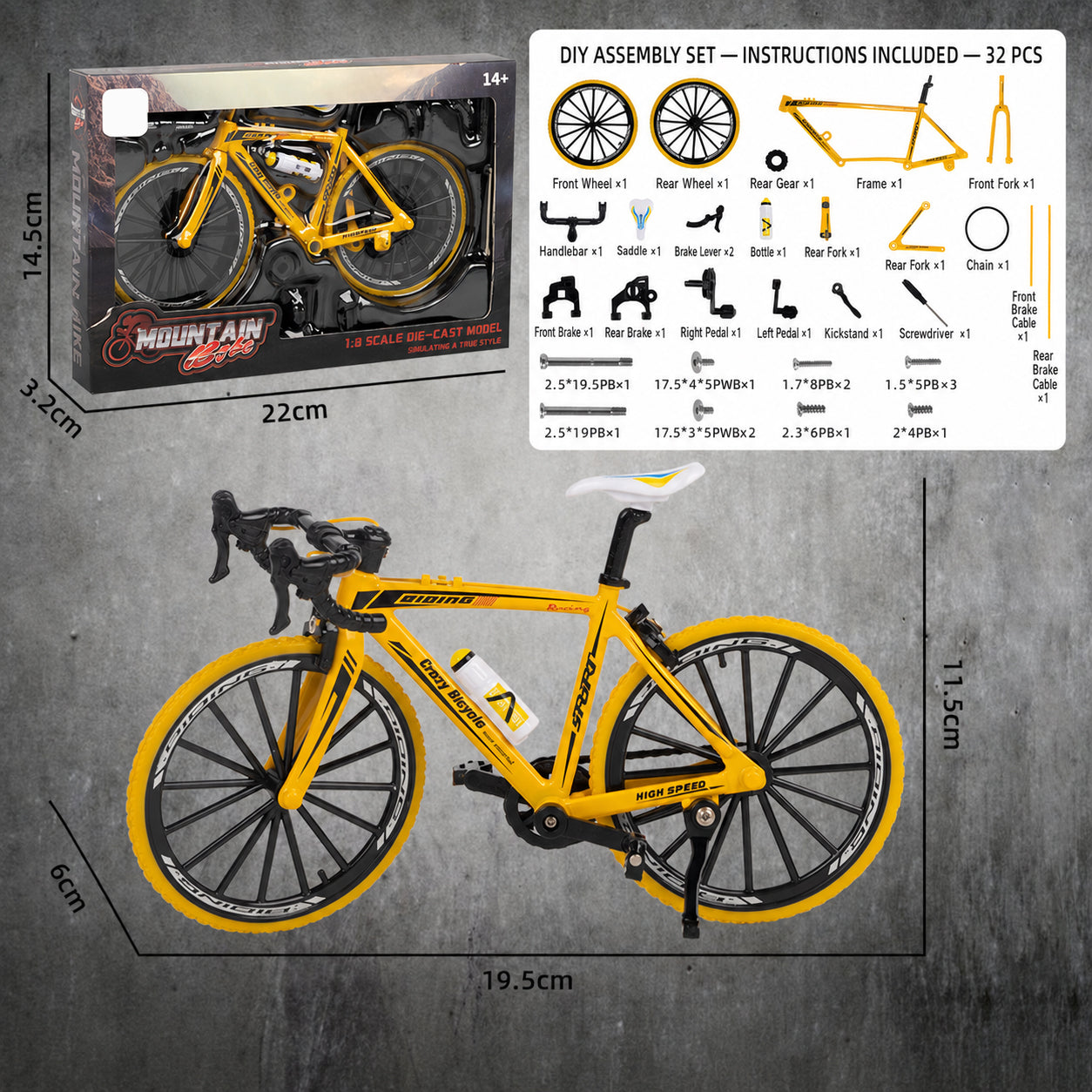 DIY Alloy Bicycle Model Kit