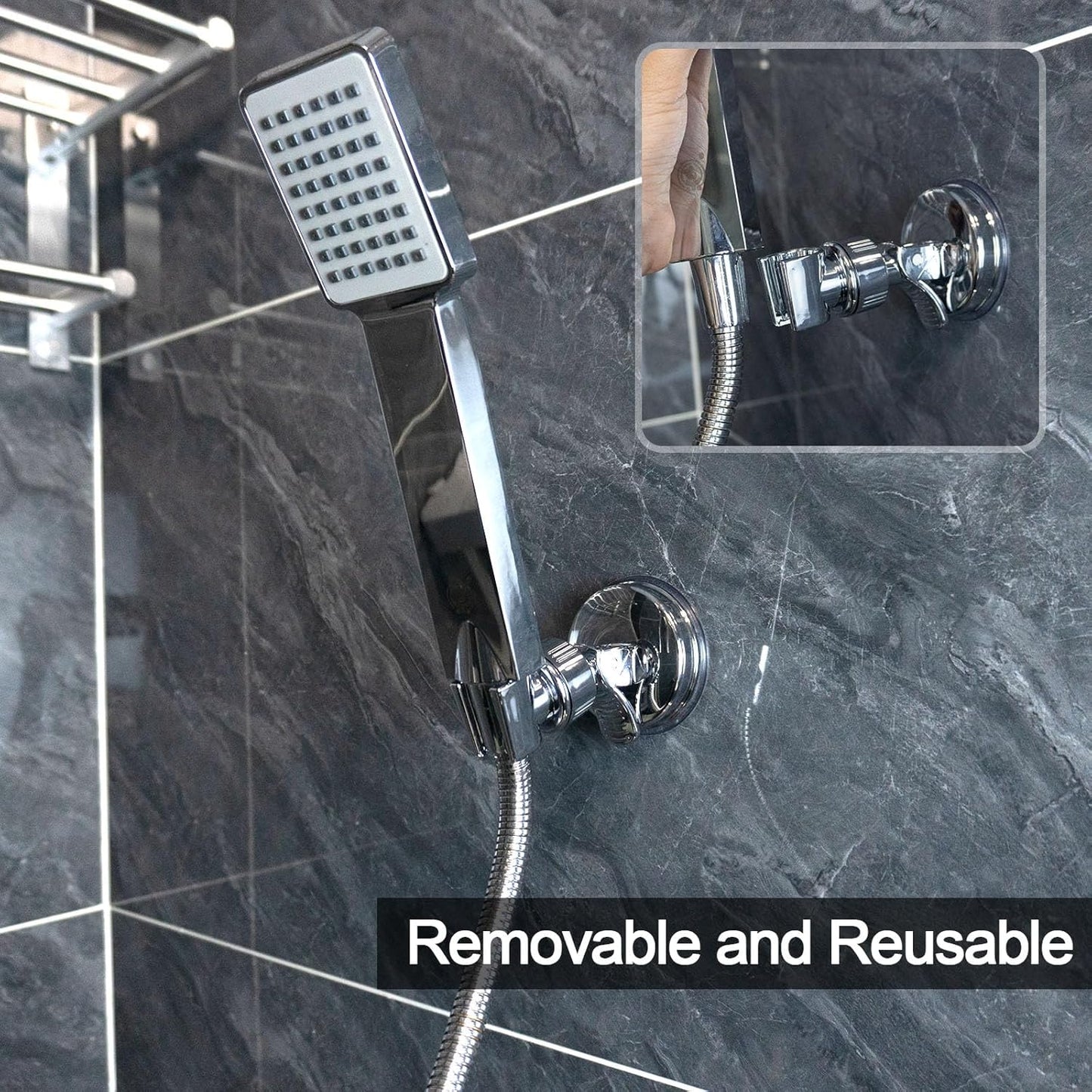 No-Drill Suction Shower Head Brackets