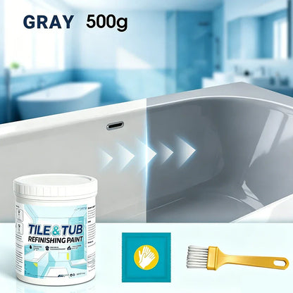 🥳Hot Sale Tile Tub Refinishing Paint Kit Covers Stains Cracks Easy DIY