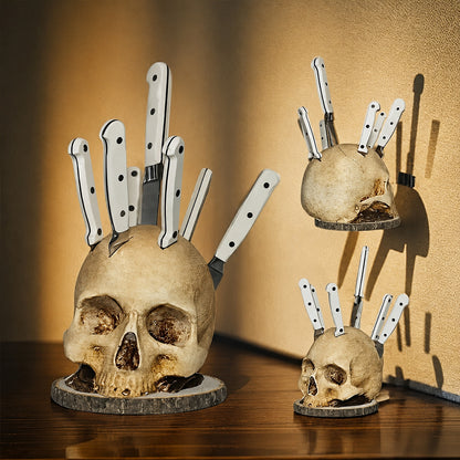 Creative Skull Resin Knife Holder