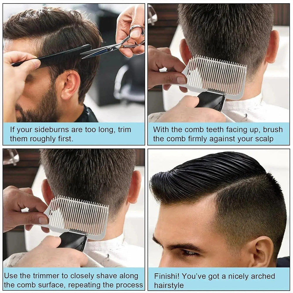 ✂️ 4-Piece Self Haircut Fade Guide Kit – Clean Cuts Made Easy