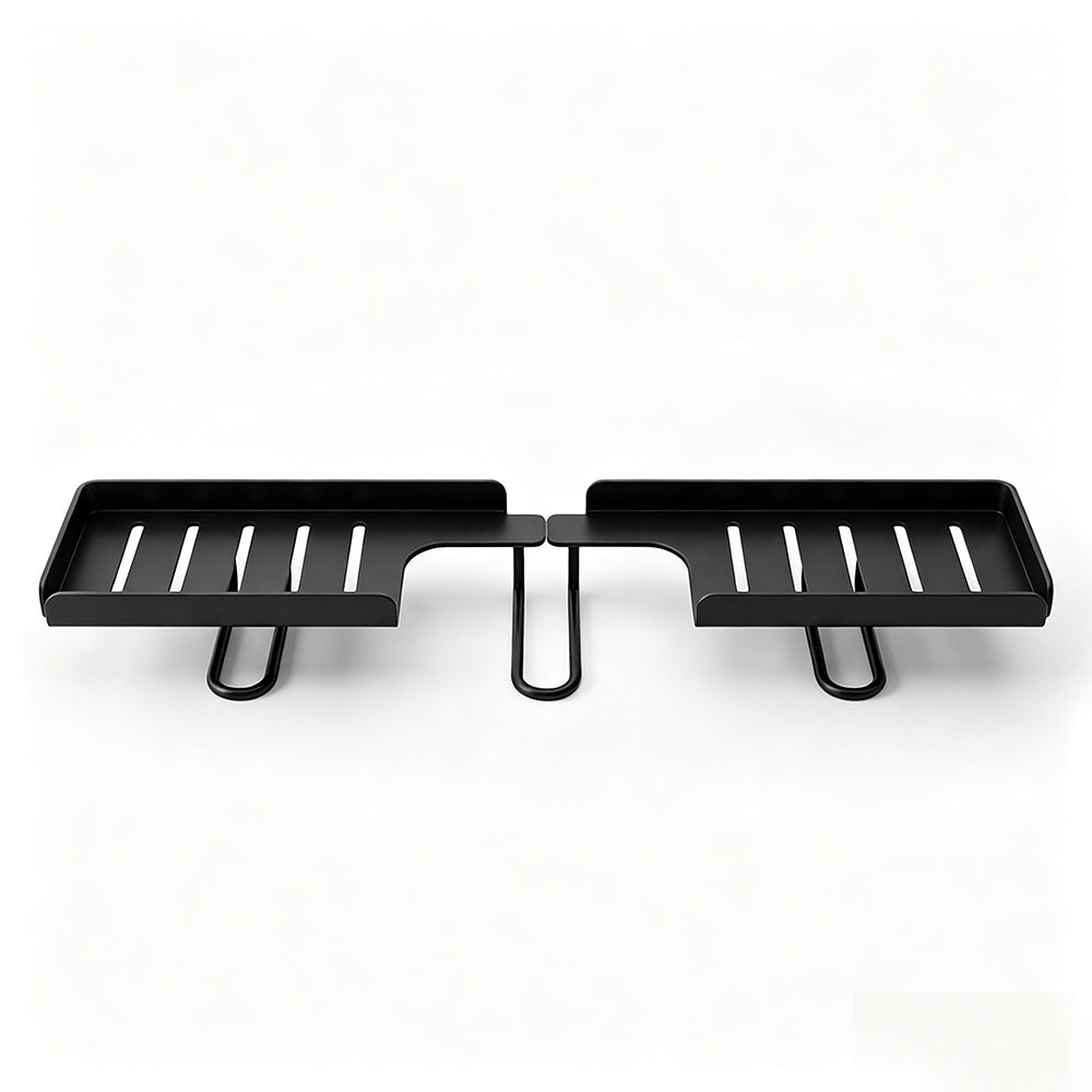 No-Drill Folding Bathroom Sink Storage Rack – Faucet-Mounted Organizer for Cosmetics & Toiletries
