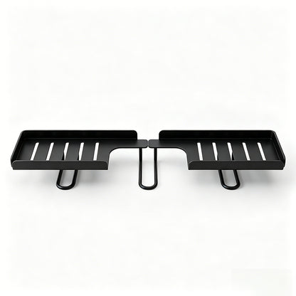 No-Drill Folding Bathroom Sink Storage Rack – Faucet-Mounted Organizer for Cosmetics & Toiletries
