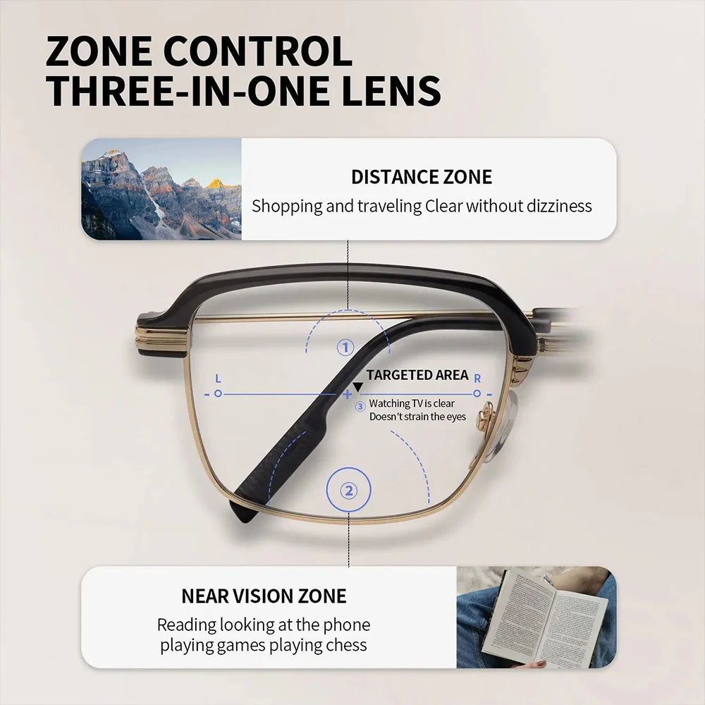 👓✨HD Auto Focus Adjustable Reading Glasses, Auto Diopter Correction Eyeglasses