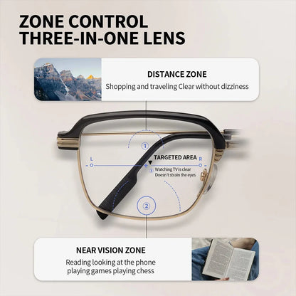 👓✨HD Auto Focus Adjustable Reading Glasses, Auto Diopter Correction Eyeglasses