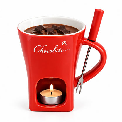 Melting Mug🍫 | Ceramic Tea-Light Heated Cup for Melting Chocolate & Cheese