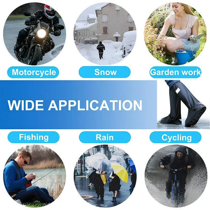 🌧️🥾 Reflective Waterproof Shoe Covers – Non-Slip, Reusable Protection for Rain, Snow & Mud