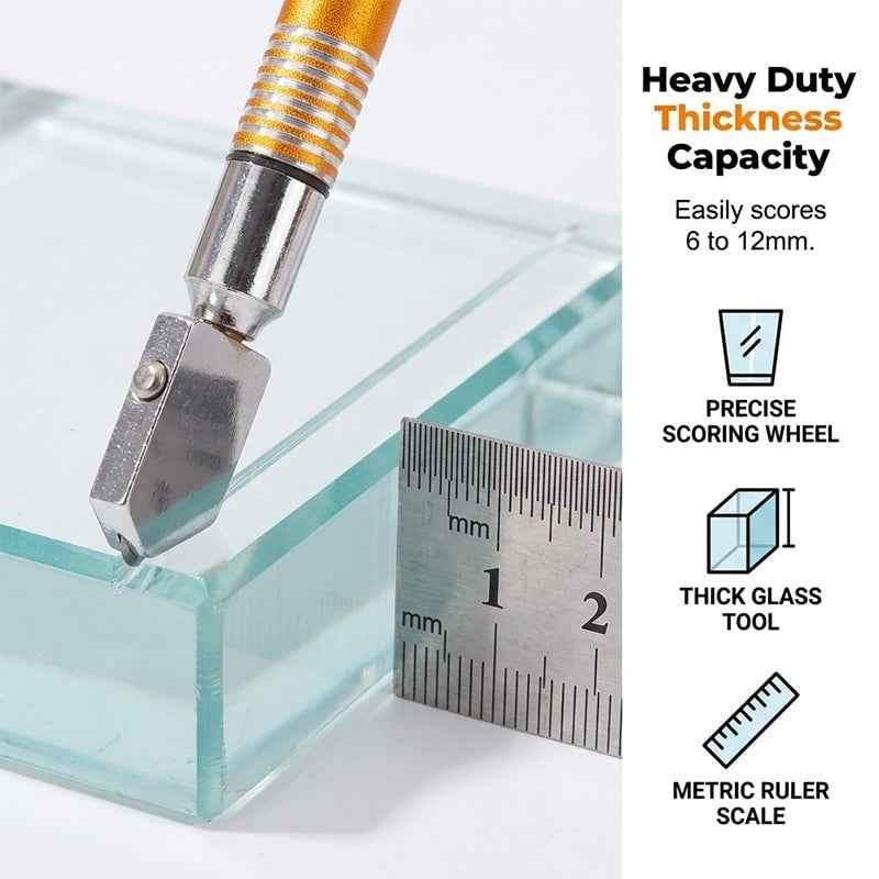 🔥Professional Diamond Glass Cutter with Alloy Handle Roller Wheel