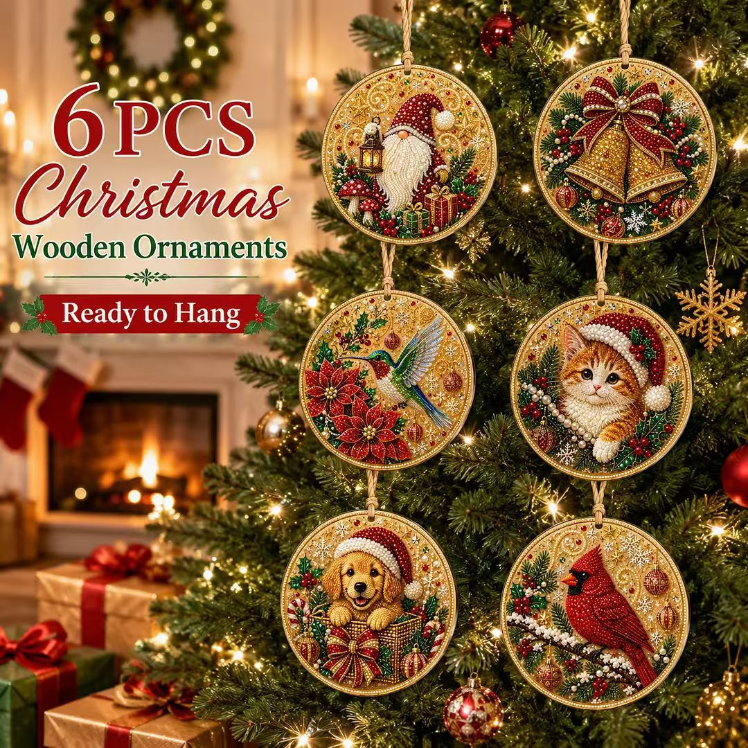 🎄Christmas DIY Diamond Painting Ornaments Kit, Xmas Tree Hanging Pendant🎁