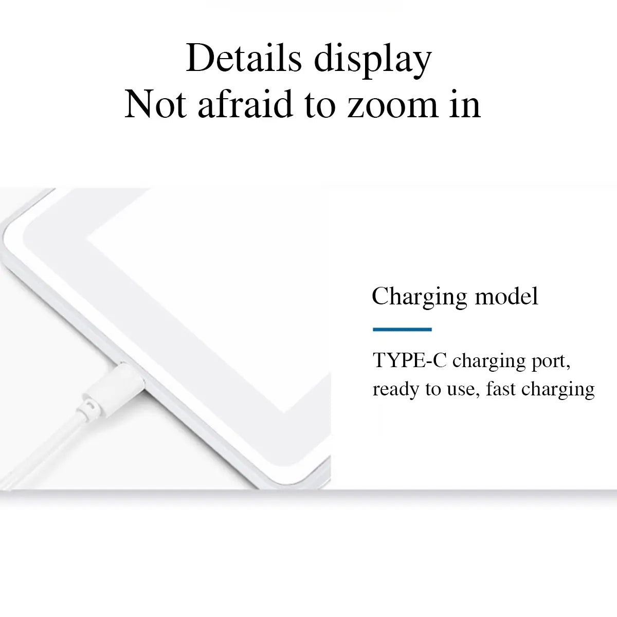 Car Sun Visor Makeup Mirror, LED Touch Screen Adjustable Brightness Auto Interior Makeup HD Mirror
