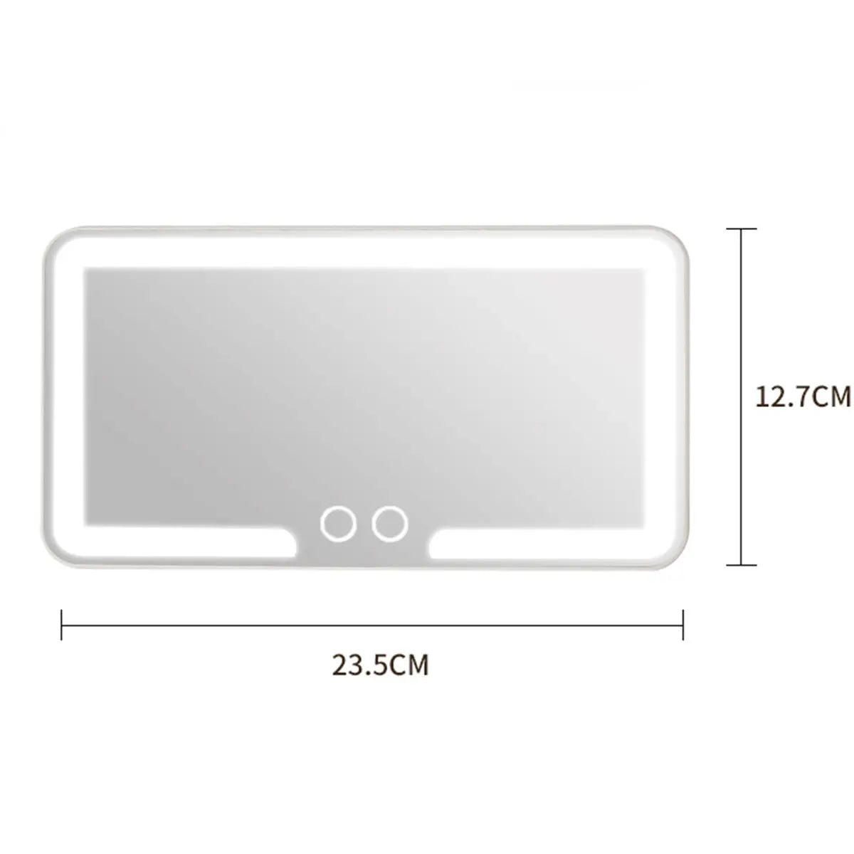 Car Sun Visor Makeup Mirror, LED Touch Screen Adjustable Brightness Auto Interior Makeup HD Mirror