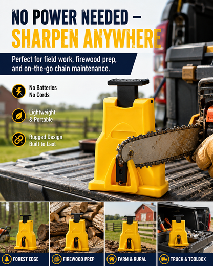 Portable Chainsaw Sharpener – Fast, Power-Free Sharpening