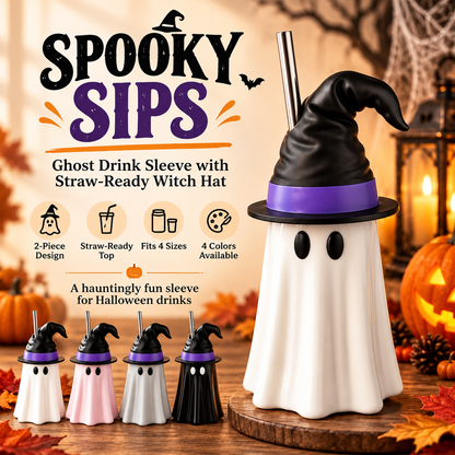 👻Spooky Sips Ghost Drink Sleeve