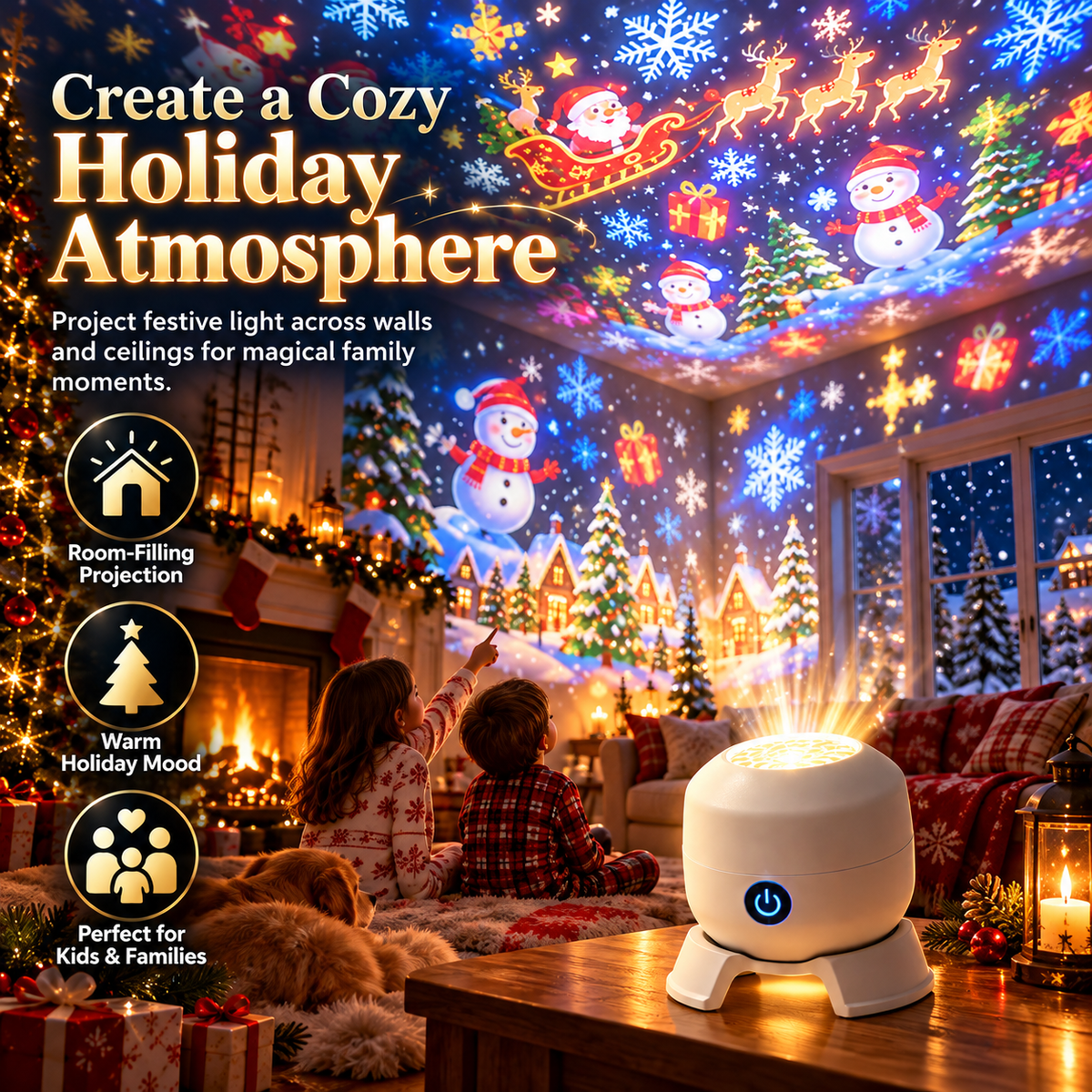 ✨Christmas Rotating Projector Light 🎄